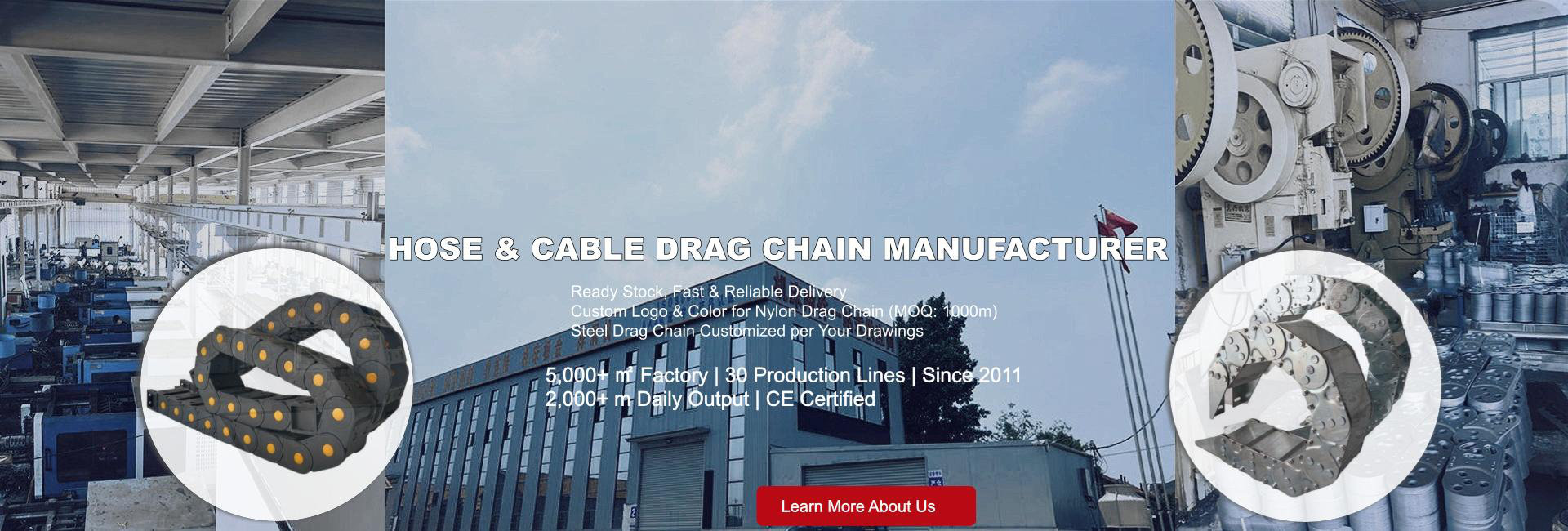 Hose & Cable Drag Chain Manufacturer - Custom Cable Carrier Chain & China Drag Chain Factory
