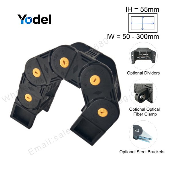 IH 55mm heavy duty CNC cable carrier chain