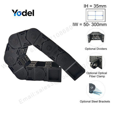 Yodel CNC drag chain 35x150mm nylon cable carrier with IH 35mm IW 50-300mm